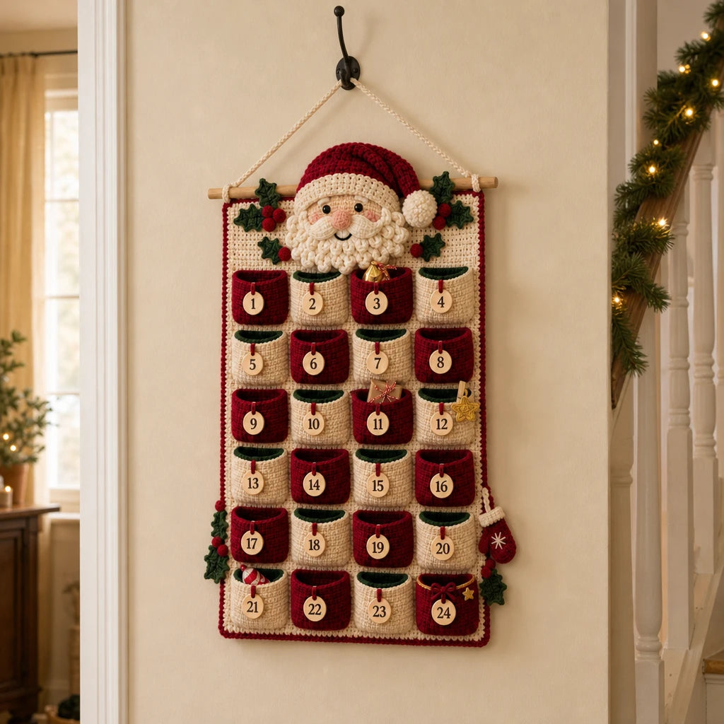 MerryStitch – Numbered Pocket Santa Crochet Advent Calendar