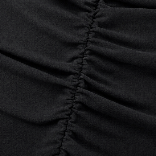 Wrapelle – Ruched Cowl-Neck Batwing Sleeve Top