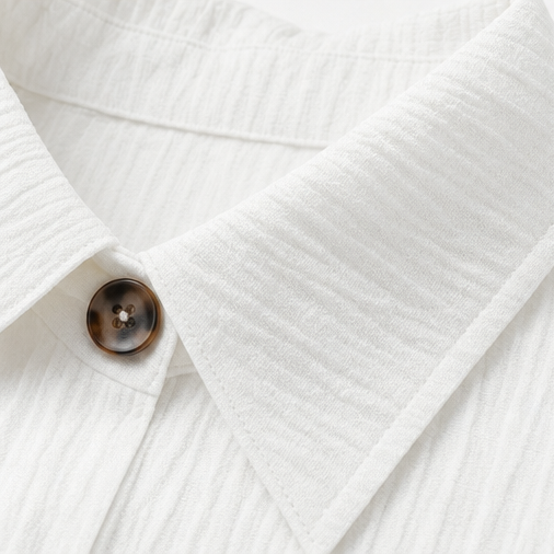Daywear – Buttoned Short Sleeve Pocket Shirt Dress