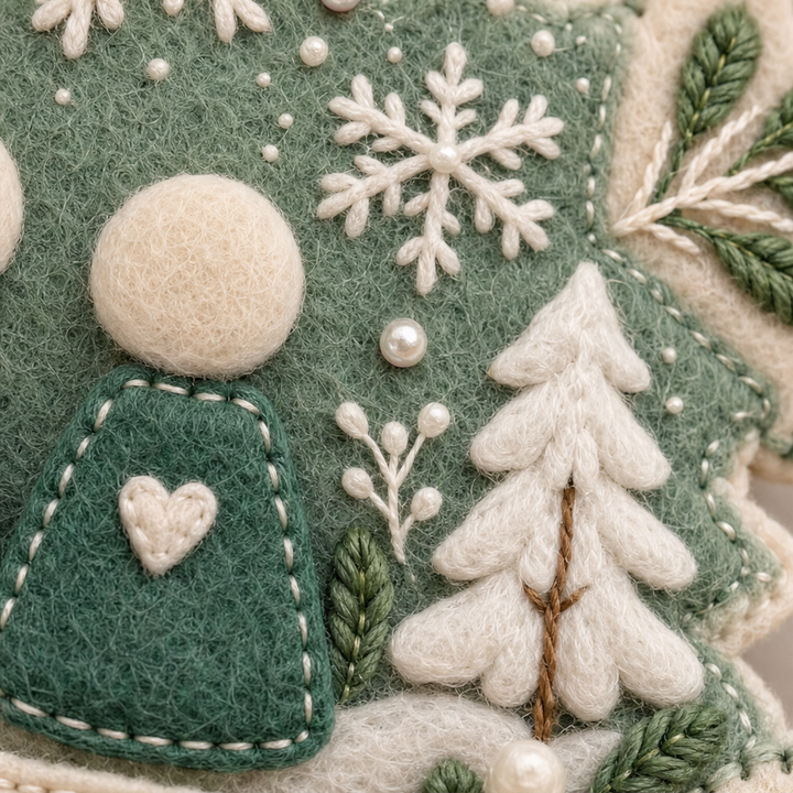 Heartfelt – Layered Felt "Thank You" Keepsake Ornament