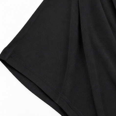 Wrapelle – Ruched Cowl-Neck Batwing Sleeve Top