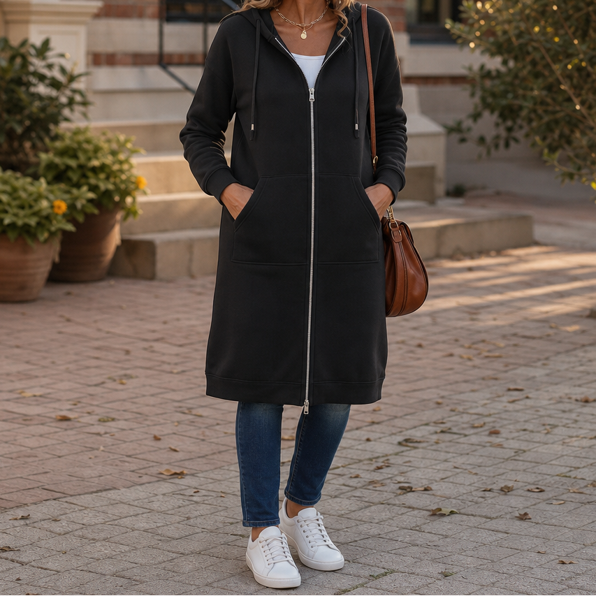 Wrapdown – Long Zip-Up Hooded Jacket