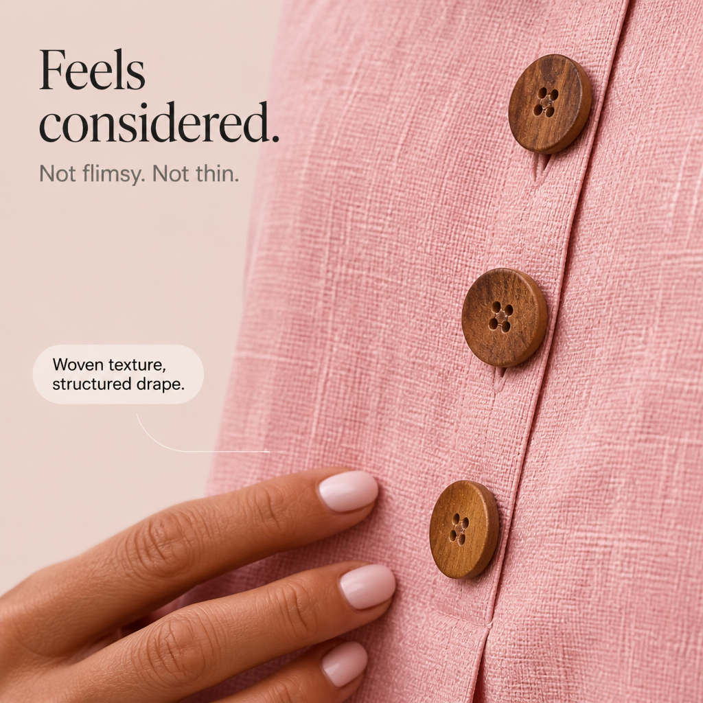 Velavie – Inverted Box Pleat Button-Up Blouse
