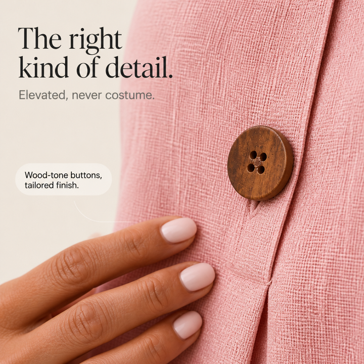 Velavie – Inverted Box Pleat Button-Up Blouse