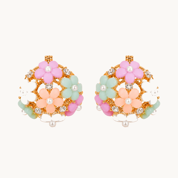 Florelle™ – Pastel Floral Cubic Zirconia Earrings