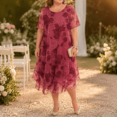 Florenza™ – Layered Chiffon Floral Dress
