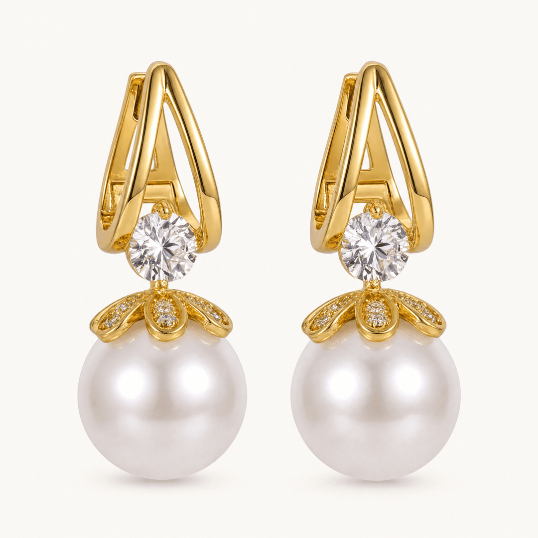 Florenza™ Sparkling Pearl Drop Earrings
