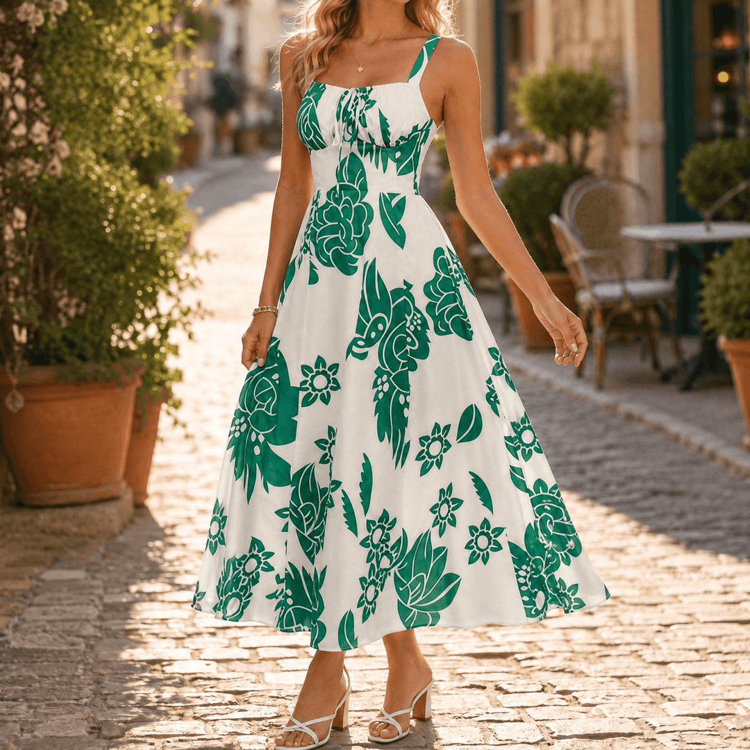 Florenza – Women's Floral Midi Summer Dress – Lark & Clover