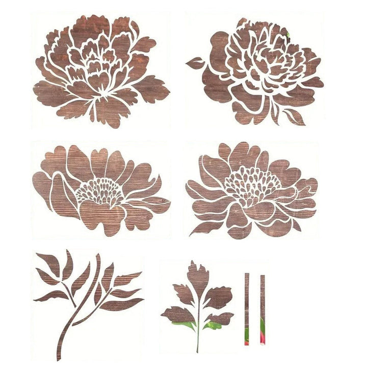 Florenza™ Large Reusable Flower Stencils (Set of 6)