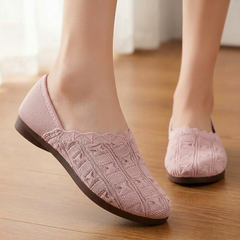 Soflyn™ – Breathable Woven Slip-On Flats for All-Day Comfort