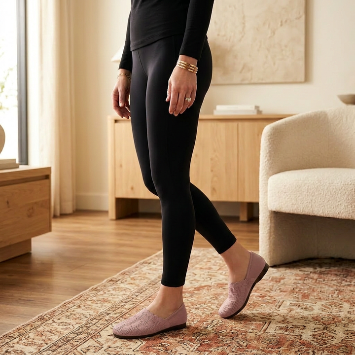 Soflyn™ – Breathable Woven Slip-On Flats for All-Day Comfort
