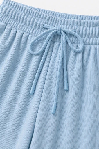 Wearbella – V-Neck Crop Top And Wide-Leg Pants Set