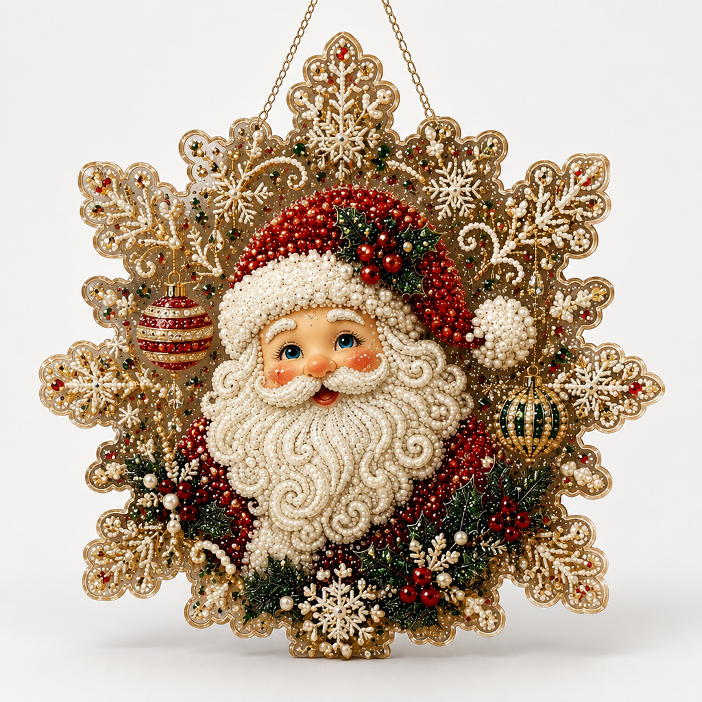 Lumicraft – Special-Shaped Diamond Santa Ornament Kit