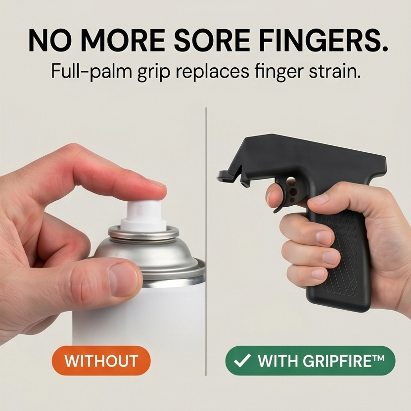 Gripfire™ – Snap-On Spray Gun Handle for Any Can