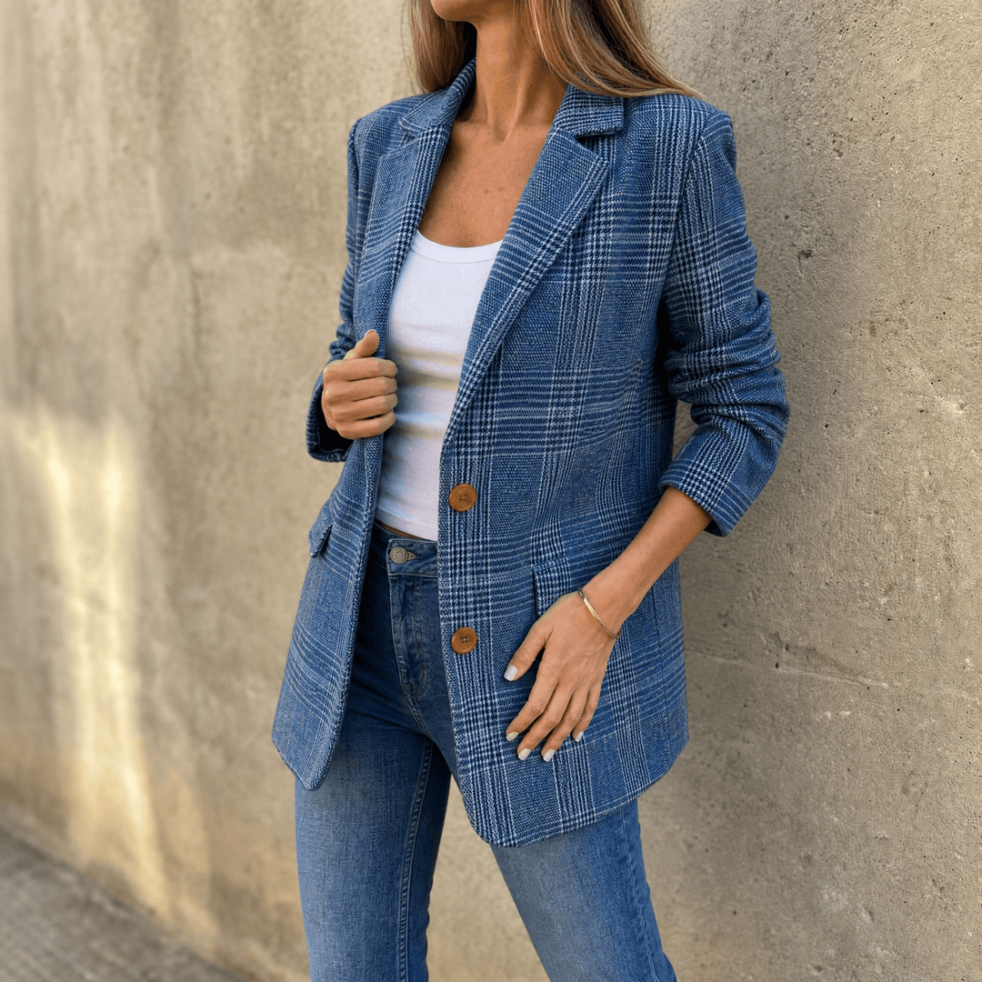 Hartlyn™ – Classic Glen Plaid Blazer Blue / S