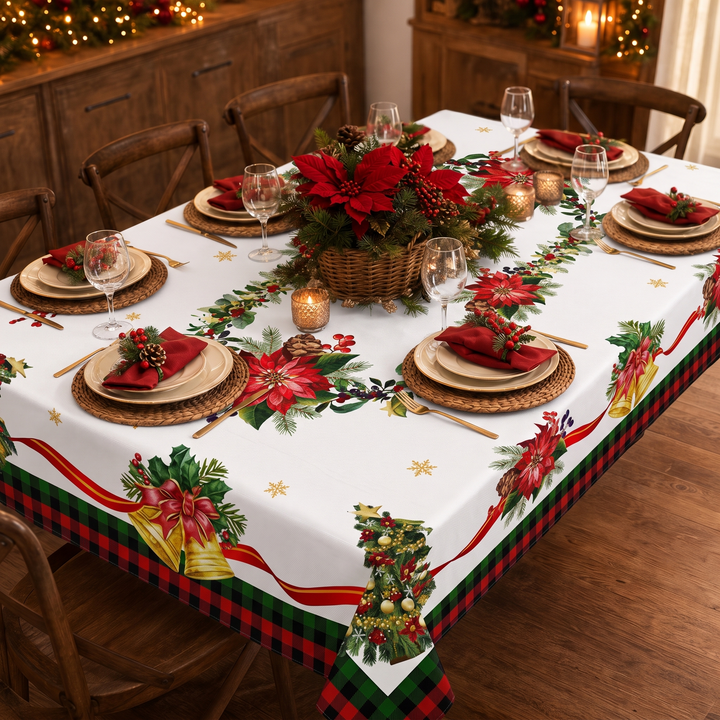 Evermerry – Christmas Print Polyester Tablecloth