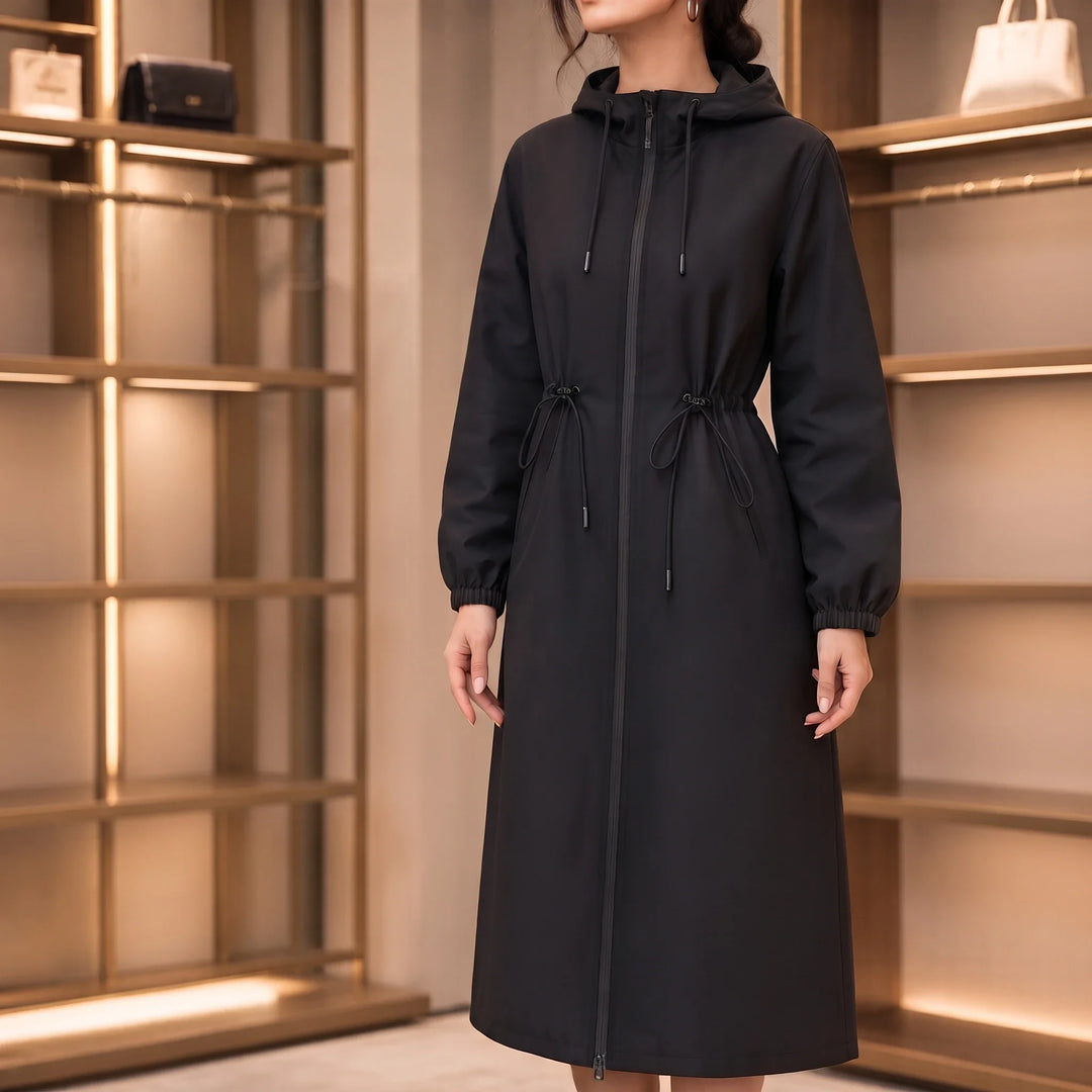 Windella – Hooded Drawstring-Waist Midi Coat