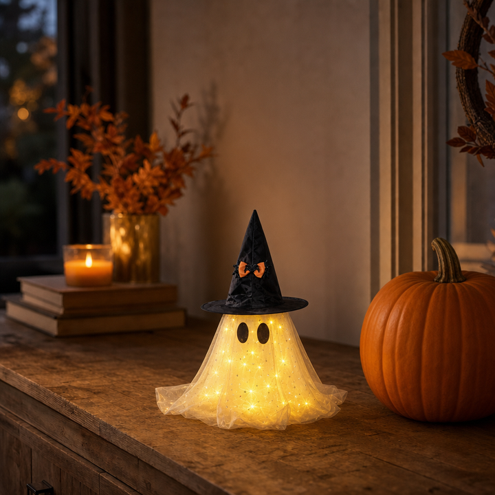 Glowraine – Sparkle Tulle Witch Hat Ghost Light