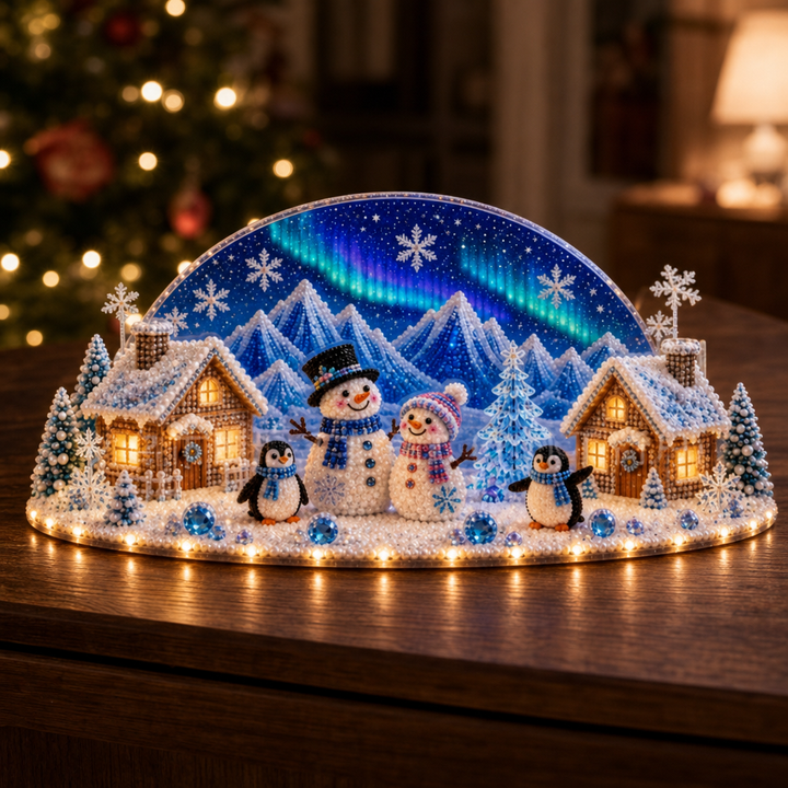 Winterglow Village – Rhinestone And Pearl Christmas Village Kit