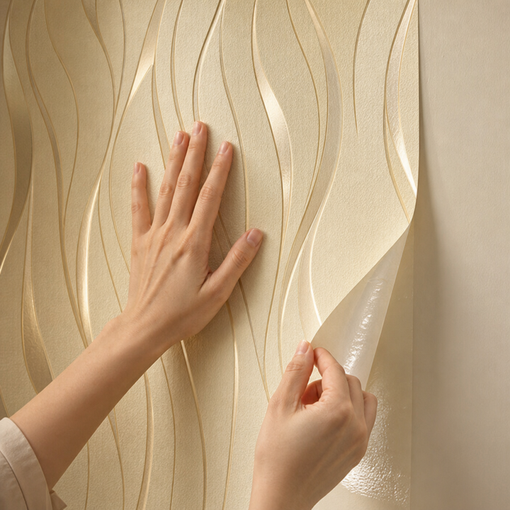Veloura – 3D Wave Peel-And-Stick Wallpaper (2-Pack)