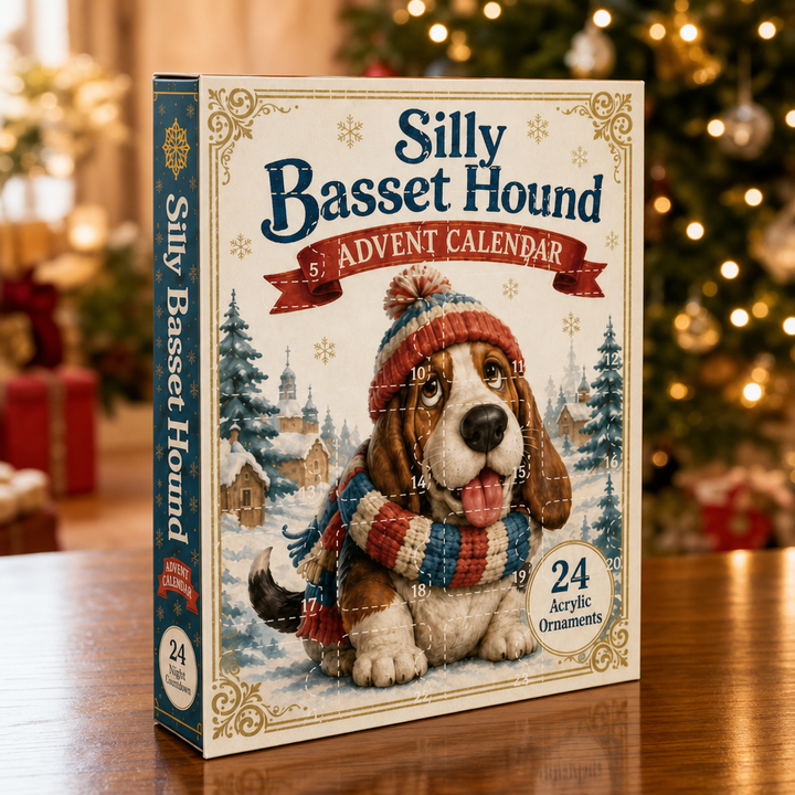 Bassetmas – 24-Day Basset Hound Ornament Advent Calendar