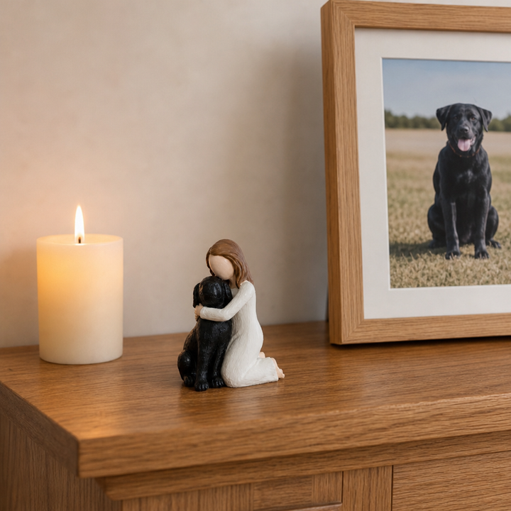 Everpaw – Girl And Dog Resin Memorial Figurine