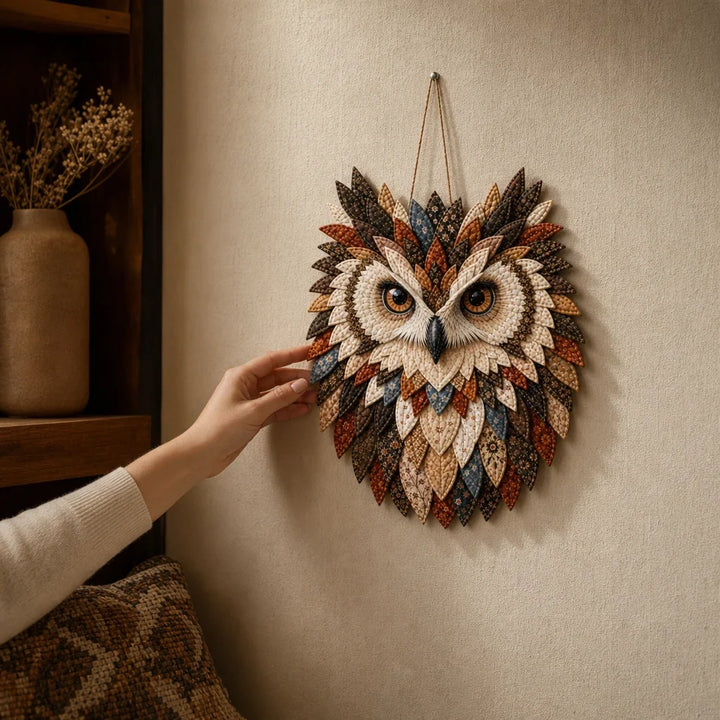 Featherwise – Layered Fabric Owl Wall Art Kit