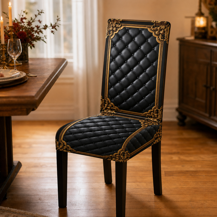Baronova – Baroque Print Stretch Dining Chair Cover (6-pack)