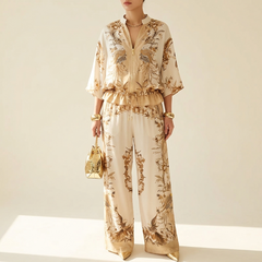 Vivara™ – Floral Kimono Zip Up Set