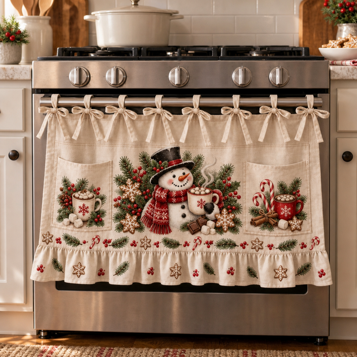 Hearth & Holly – Tie-On Pocketed Christmas Appliance Skirt