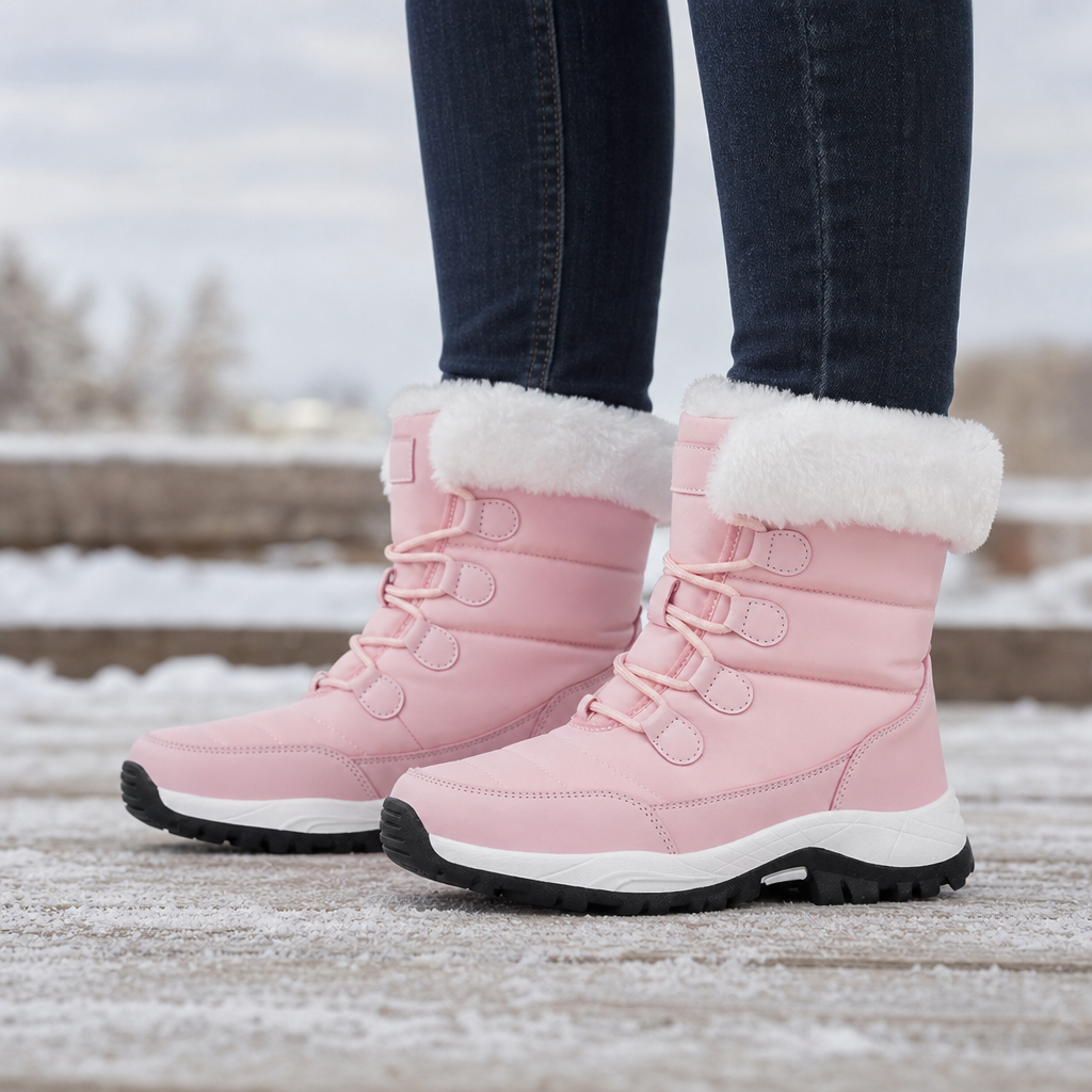 Cozywalk – Fleece-Lined Non-Slip Platform Snow Boots