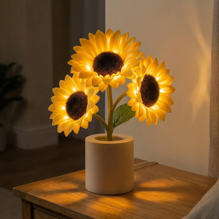 Solara™ Rechargeable Sunflower Table Lamp
