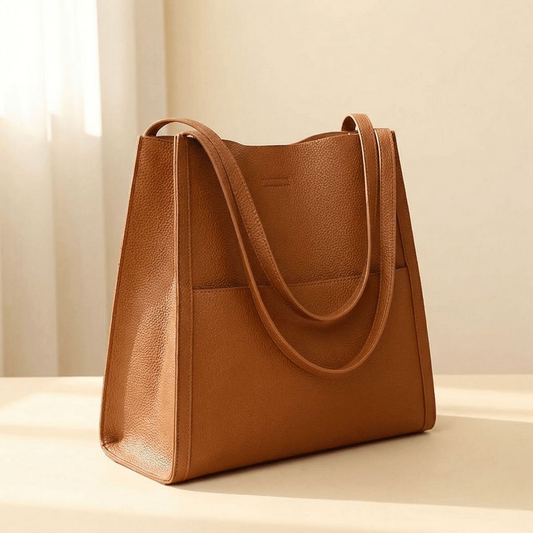 Solenne™ Soft Leather Shoulder Tote - Lark & Clover