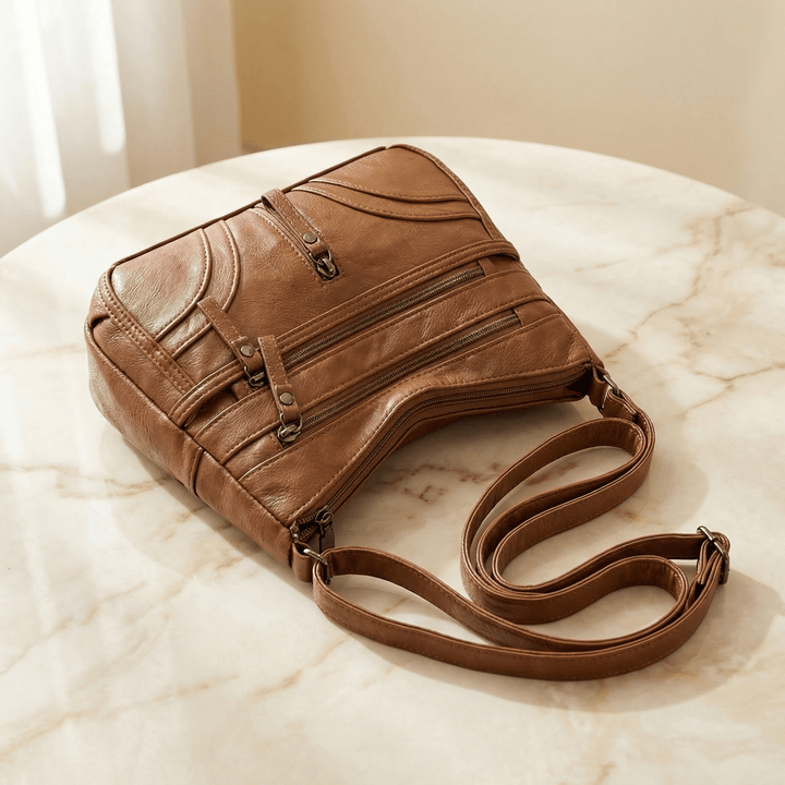 Caressa™ – Soft Leather Multi Pocket Crossbody Bag - Lark & Clover