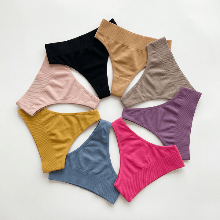 Veluna™ – Seamless Cotton Sport Thong (8 Pack) - Lark & Clover