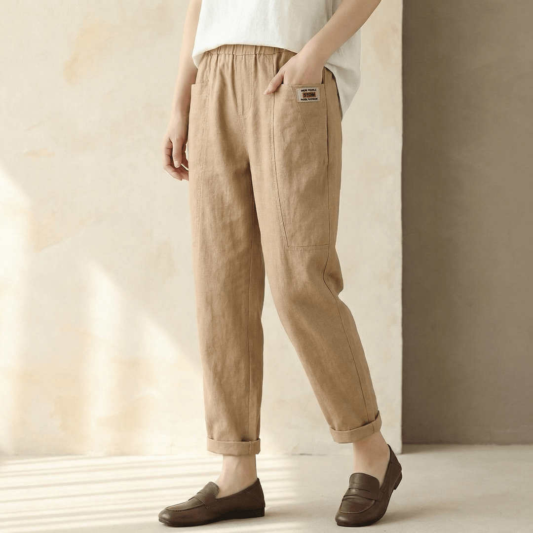 Linara™ – Cotton Linen Tapered Pants - Lark & Clover