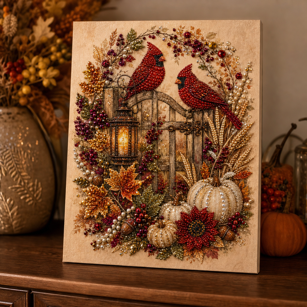 Autumn Gleam – Beaded Crystal Autumn Diamond Painting Kit