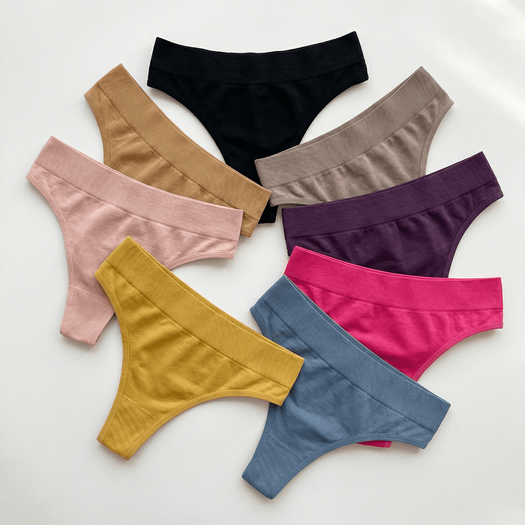 Veluna™ – Seamless Cotton Sport Thong (8 Pack) - Lark & Clover