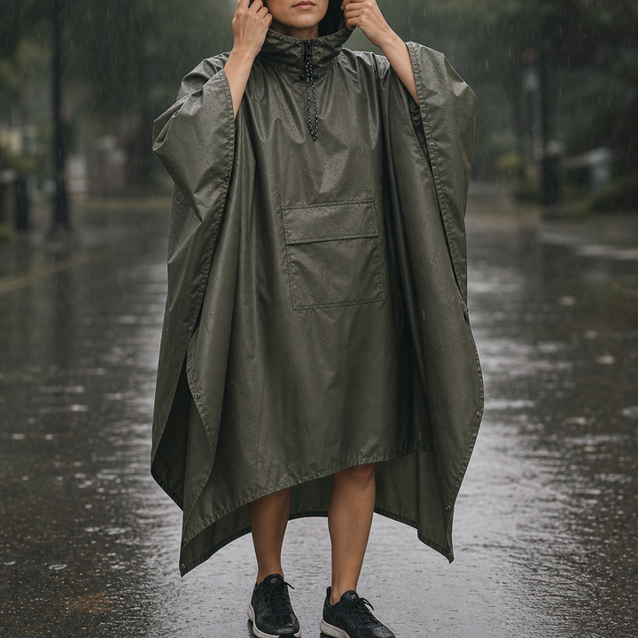 Zipdri – Full-Zip Packable Hooded Rain Poncho