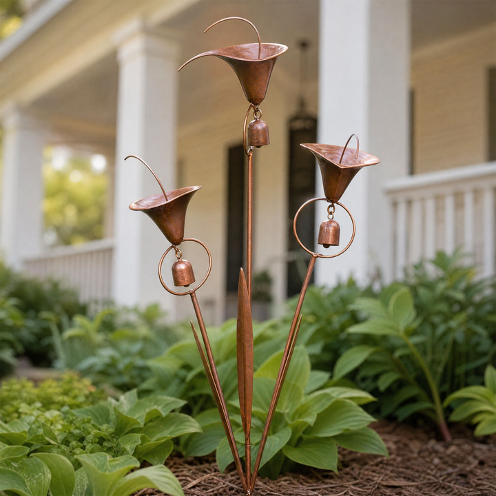 Lyralea™ – Calla Lily Garden Stake with Bell Chimes