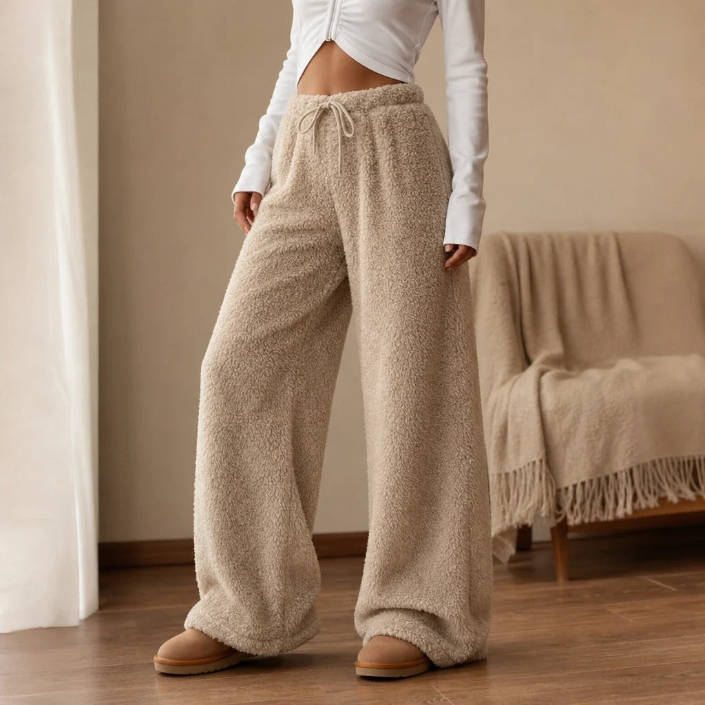 Cozyhaven – Plush Wide-Leg Lounge Pants