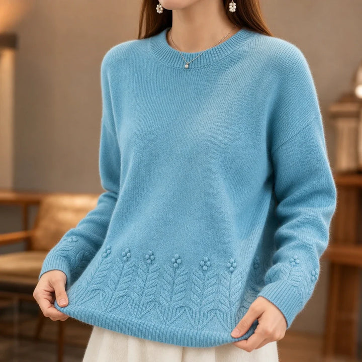 Florenza – Floral Knit Relaxed-Fit Sweater
