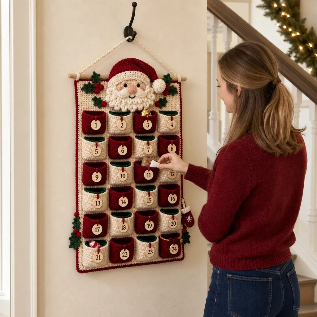 MerryStitch – Numbered Pocket Santa Crochet Advent Calendar