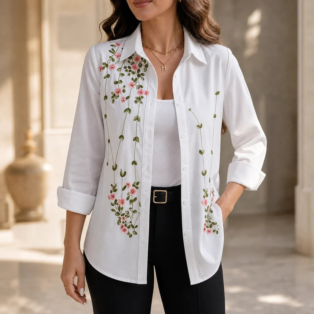 Florenza – Floral Print Long-Sleeve Shirt