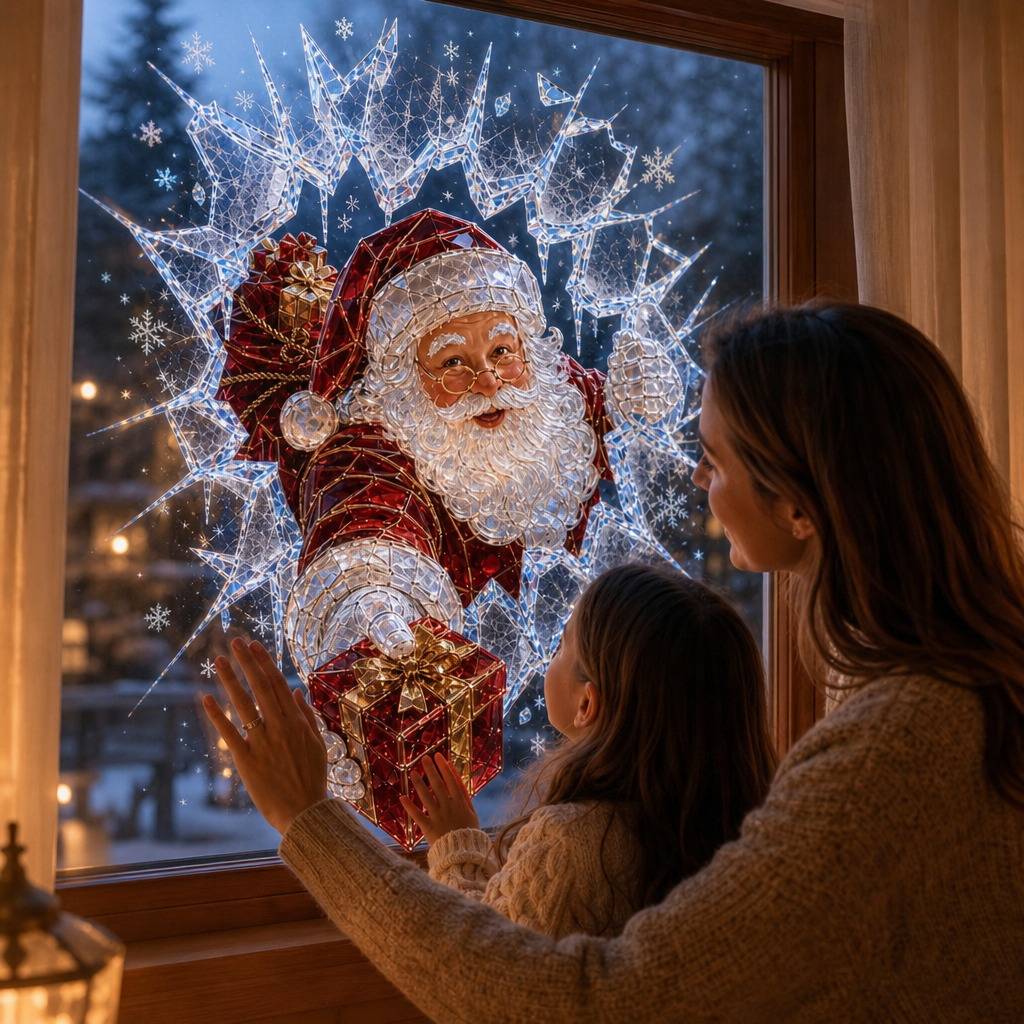 Frostcrack – 3D Cracked-Glass Christmas Window Cling