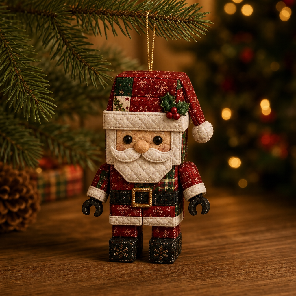 Patchtrim – No-Sew Patchwork Santa Ornament Kit