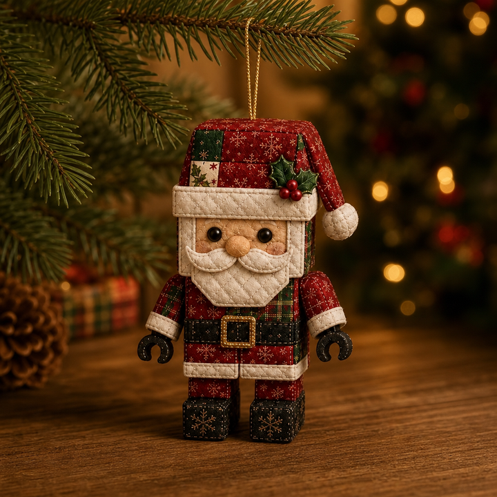 Patchtrim – No-Sew Patchwork Santa Ornament Kit