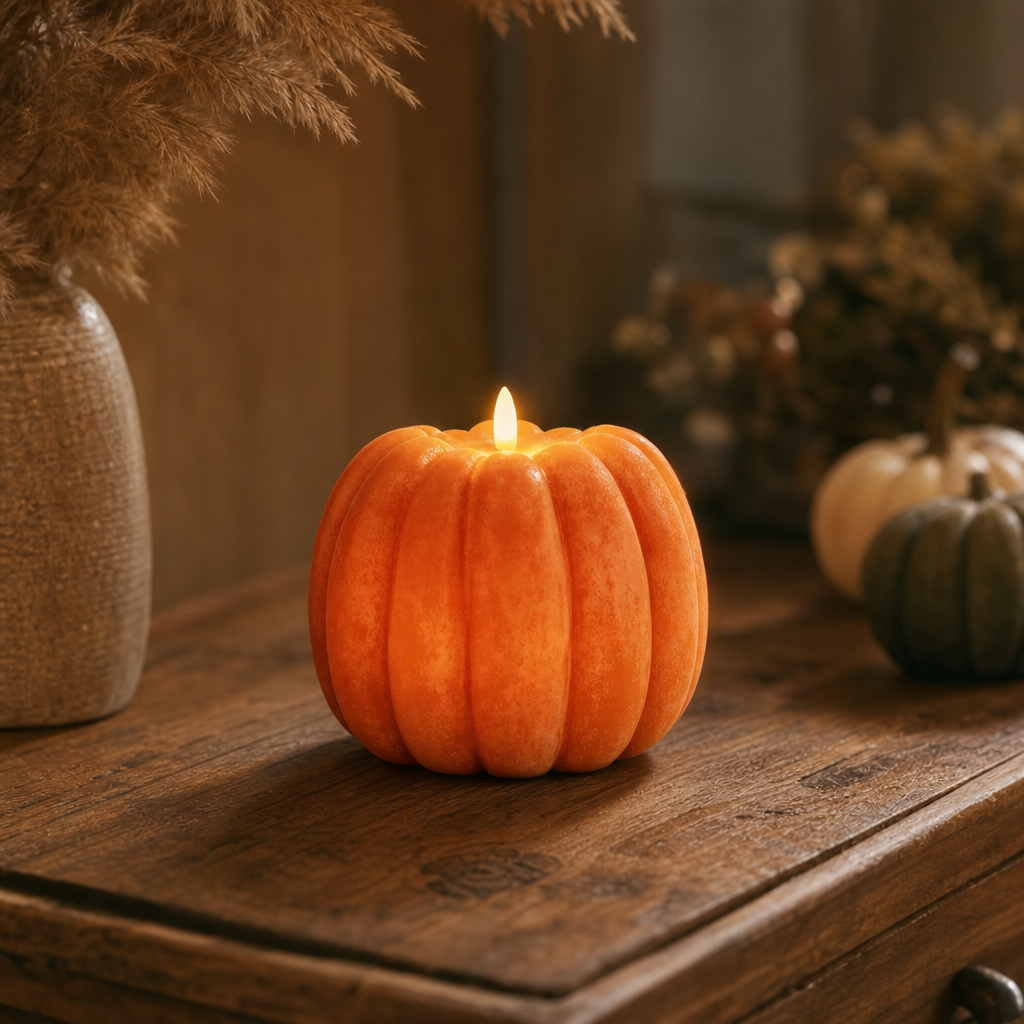 Glovern – Pumpkin-Shaped Cordless Flameless Candle