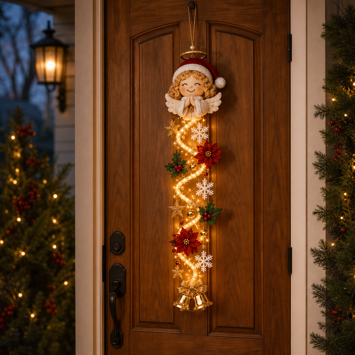 NoelGlow – Illuminated Cascading Christmas Door Hanger