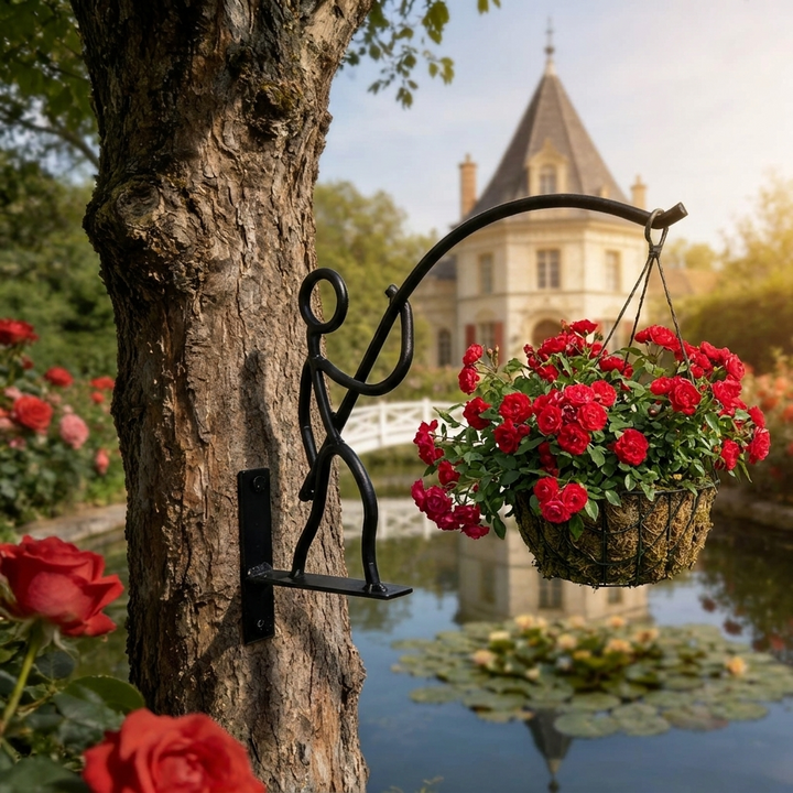 Ironley™ Hand-Forged Iron Fisherman Garden Bracket